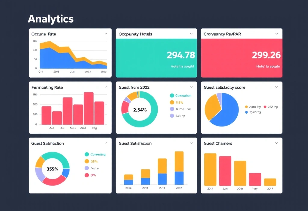 Analytics dashboard with charts and graphs