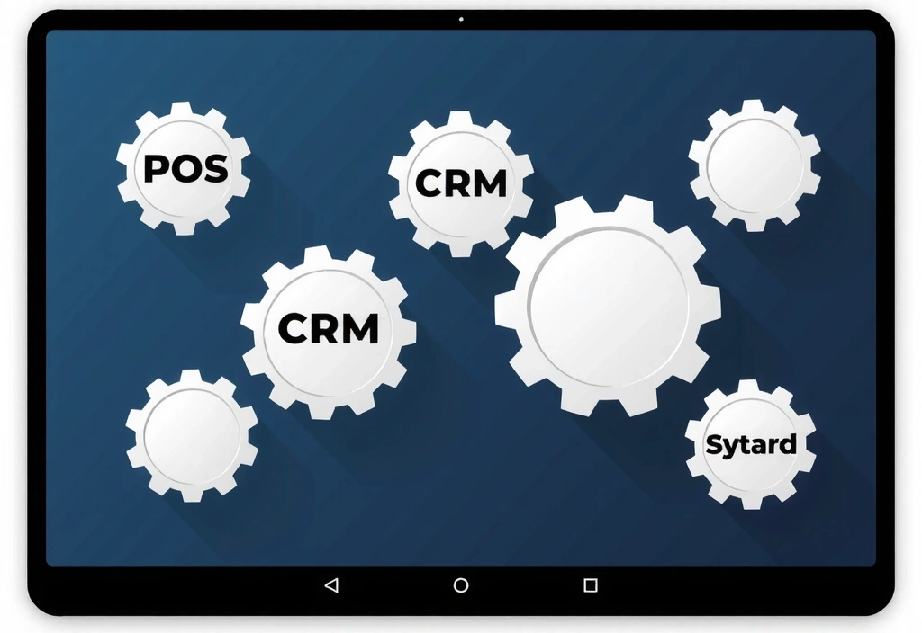 Interconnected gears representing system integrations