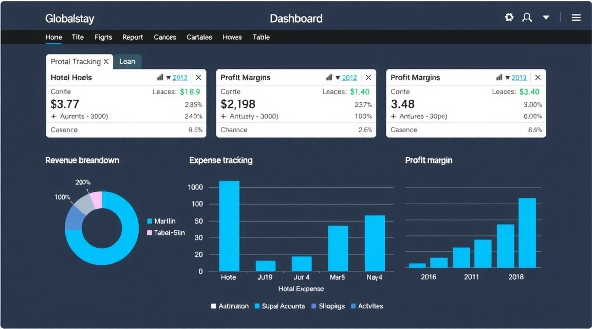 Screenshot of GlobalStay PMS financial reporting