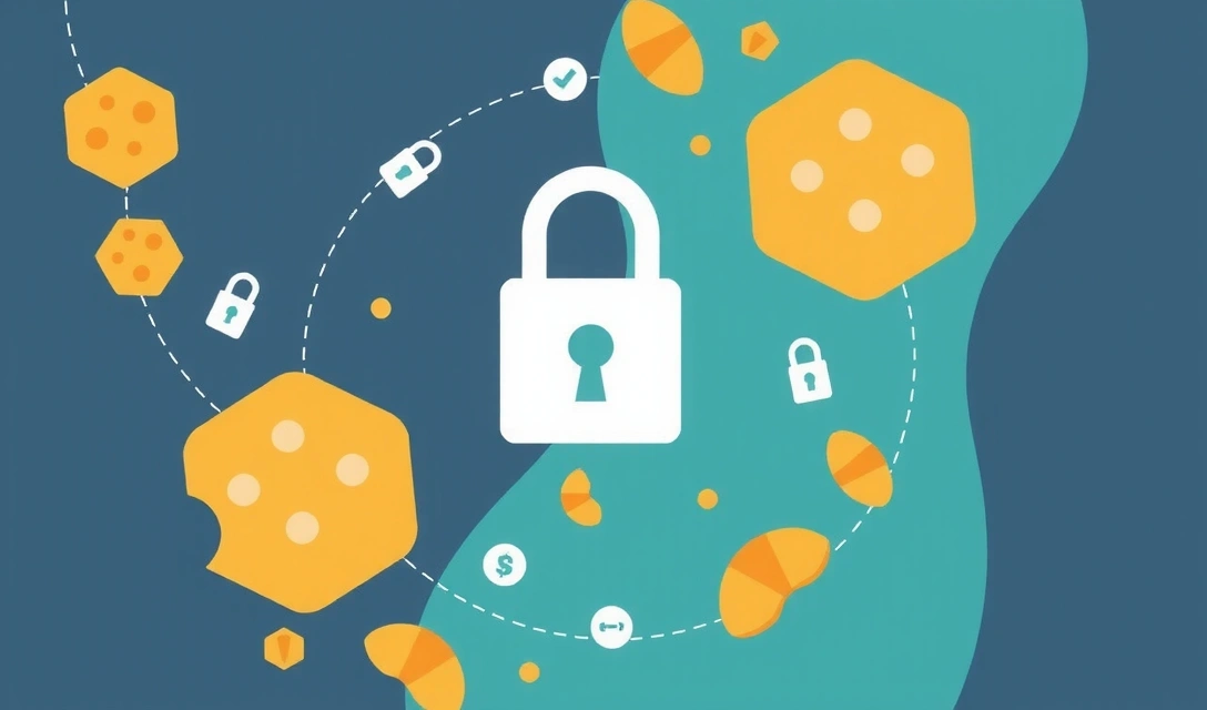 Digital cookies and data privacy illustration