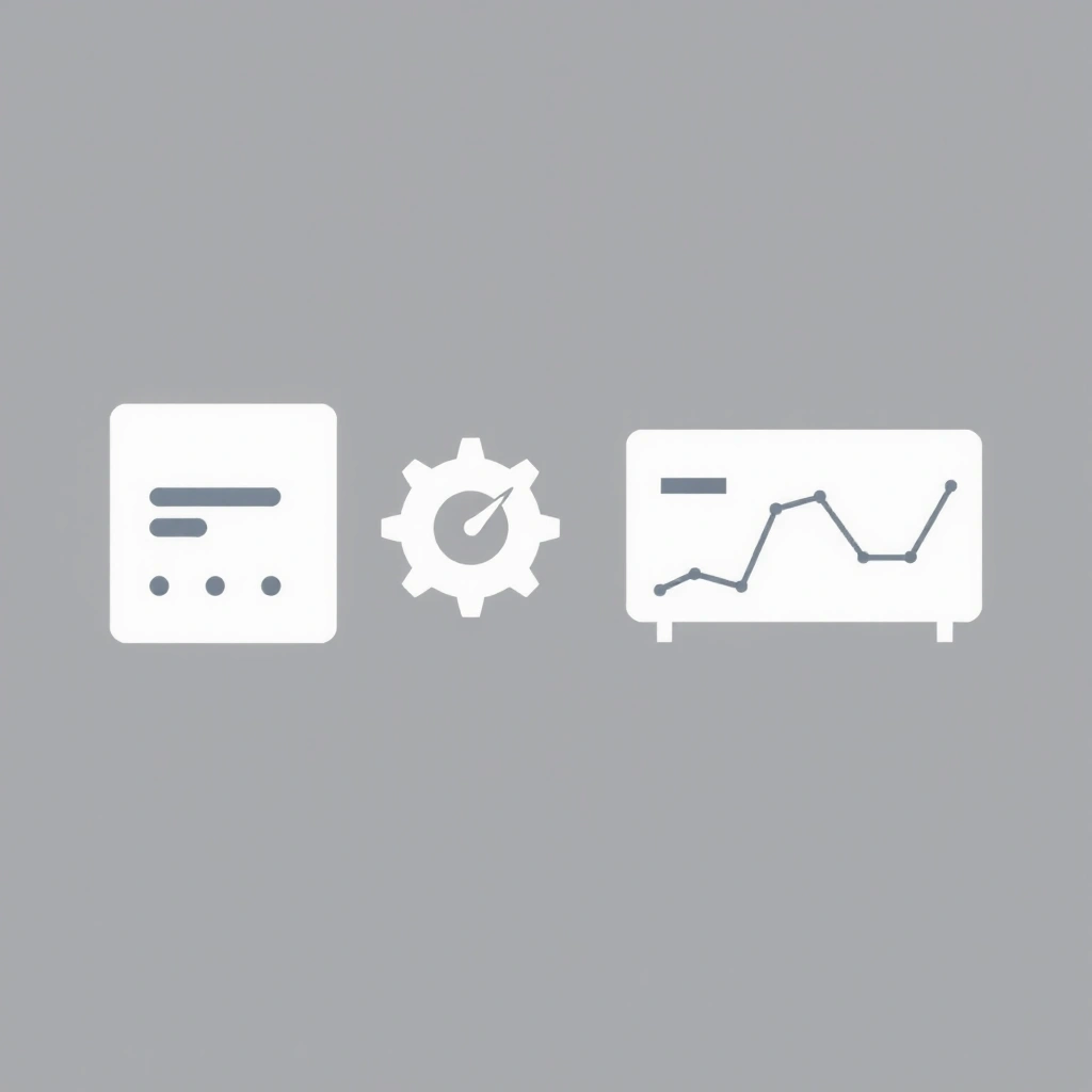 Dashboard with analytical charts icon