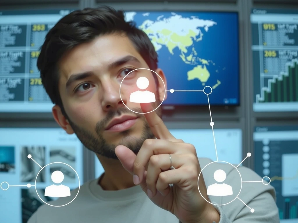 User interacting with a digital interface, representing data usage to improve experience